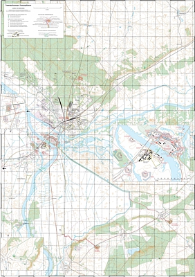Mapa Twierdzy Kostrzyn, front